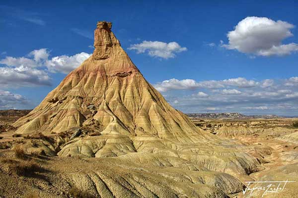 The desert of Bardenas Reales, Navarre in Spain