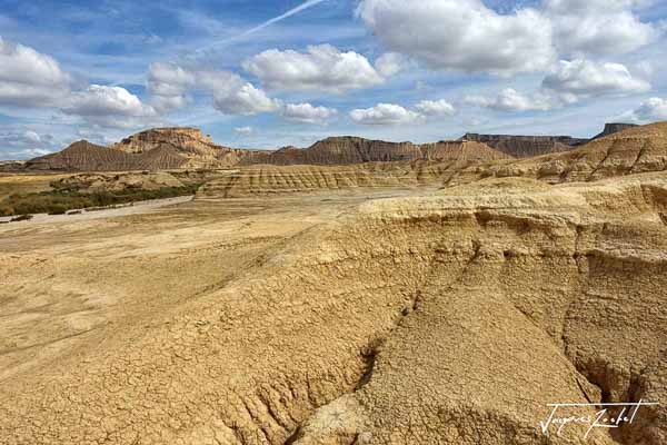 desert of the bardenas reales in navarre, spain