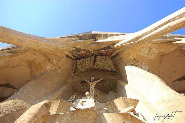  the sagrada familia of gaudi in barcelona, spain