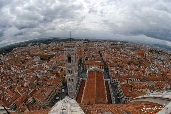Florence view from the top of the cathedral santa maria del fiore