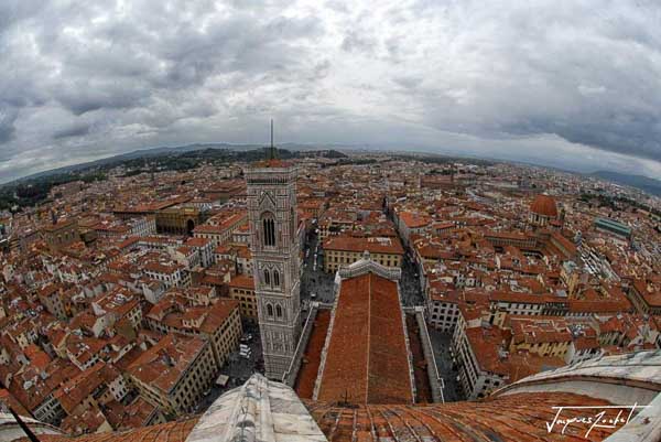 florence vue depuis le sommet de la cathédrale santa maria del fiore