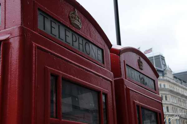 les cabines téléphoniques rouges de Londres