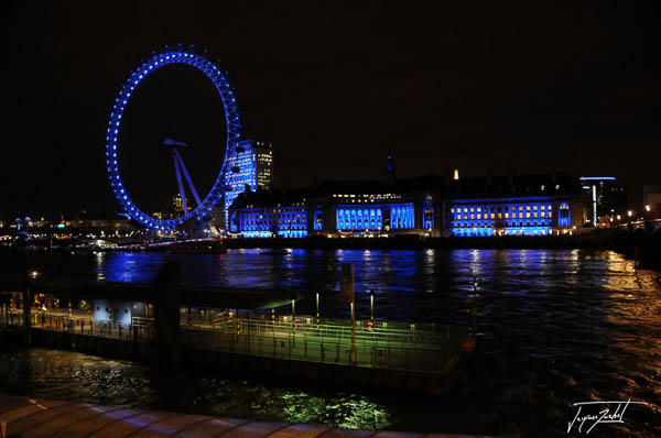 londres de nuit, le london eye