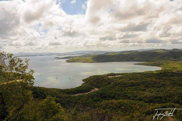 The peninsula of the caravel in martinique