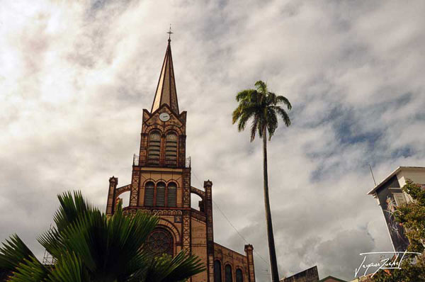 Fort de France cathedral in Martinique, French West Indies
