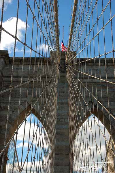 Vue de Brooklyn Bridge à New York