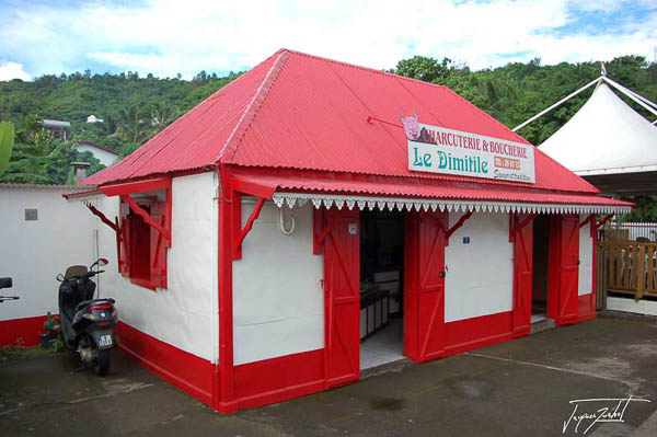 Butcher shop in the village d'Entre-Deux, La Réunion