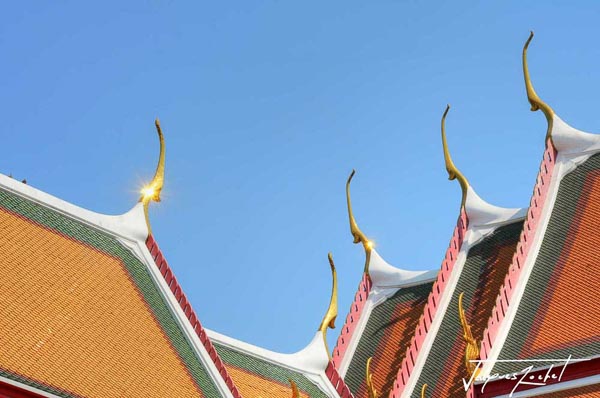 Wat Pho à Bangkok, détail de l'architecture