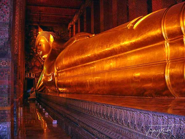 Le Bouddha couché, Wat Pho à Bangkok, voyage en Thaïlande